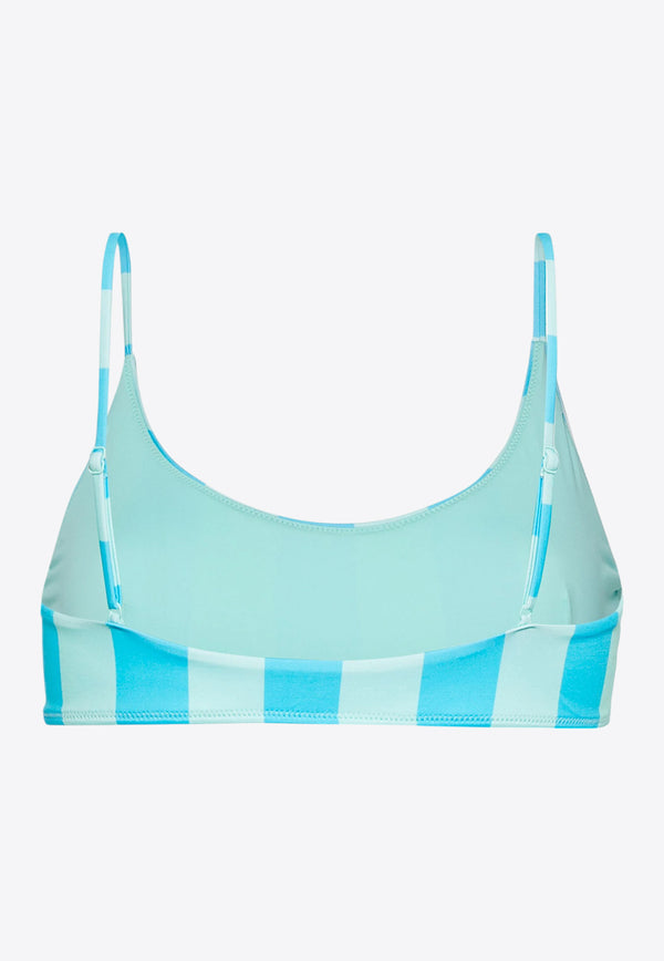 MC2 Saint Barth Judy Stripes Bikini Top  Turquoise JUD0001_00789F