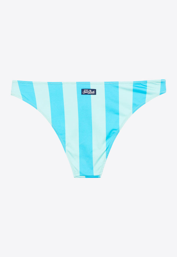 MC2 Saint Barth Lido Striped Bikini Bottoms Turquoise LID0001_00789F