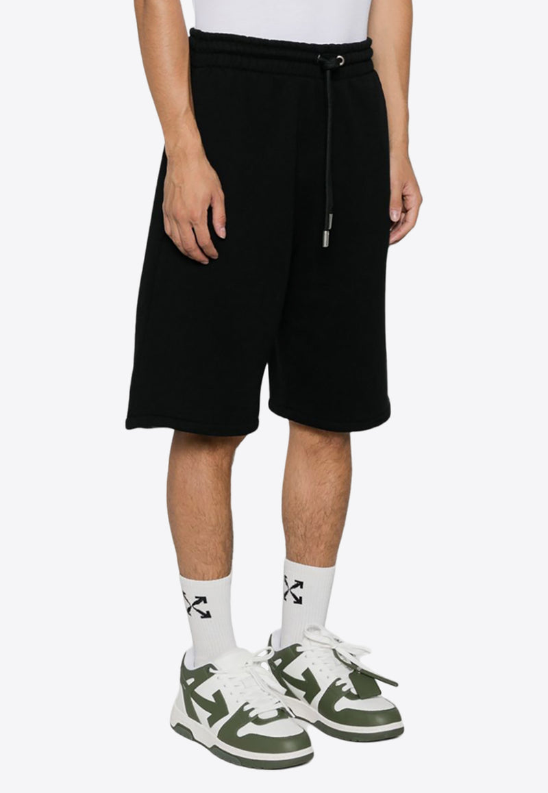 Off-White Pixel Diag Skate Sweat Shorts Black OMCI013F24FLE004_1001