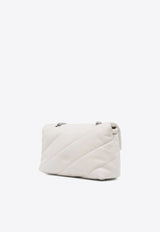 PINKO Classic Love Puff Maxi Quilt Shoulder Bag White 100038A0F2_Z14O