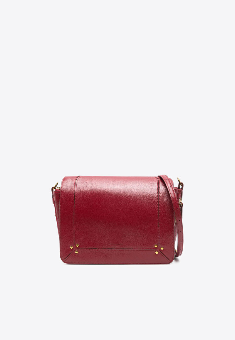 Jérôme Dreyfuss Igor Grained Leather Crossbody Bag Red 44IGORCH_Ruby