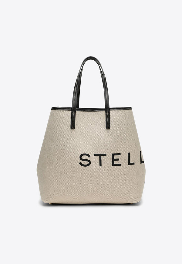 Stella McCartney Logo Print Canvas Tote Bag Cream 7B0048WP0221/P_STELL-9043