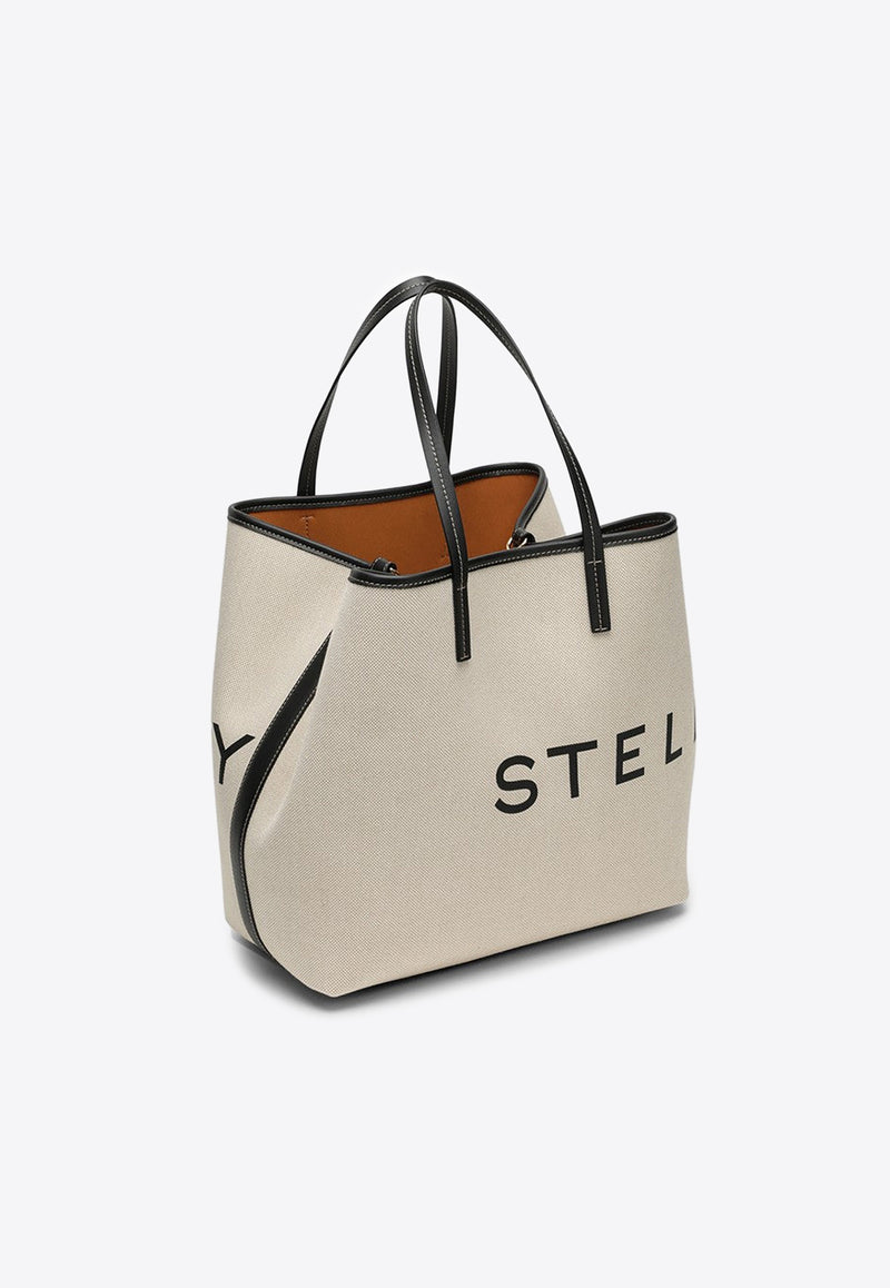 Stella McCartney Logo Print Canvas Tote Bag Cream 7B0048WP0221/P_STELL-9043