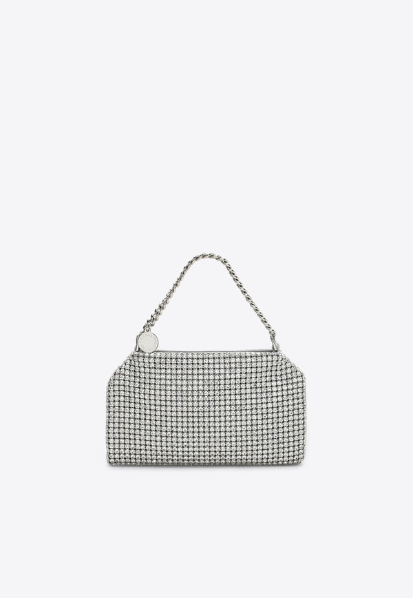 Stella McCartney Falabella Crystal Mesh Logo-Charm Crossbody Bag Silver 7B0101WP0413/P_STELL-8101