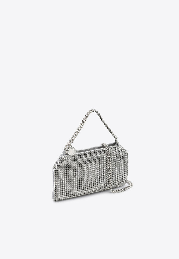 Stella McCartney Falabella Crystal Mesh Logo-Charm Crossbody Bag Silver 7B0101WP0413/P_STELL-8101