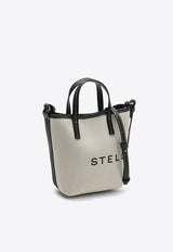 Stella McCartney Logo Print Canvas Tote Bag White 7B0106WP0221/P_STELL-9043