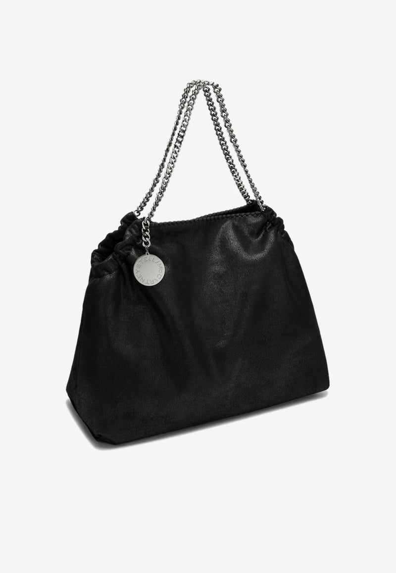 Stella McCartney Falabella Logo-Charm Drawstring Tote Bag Black 7B0141W9132/Q_STELL-1000