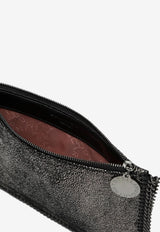 Stella McCartney Falabella Metallic Faux Leather Chain Shoulder Bag Gray 7P0076WP0489/Q_STELL-1111