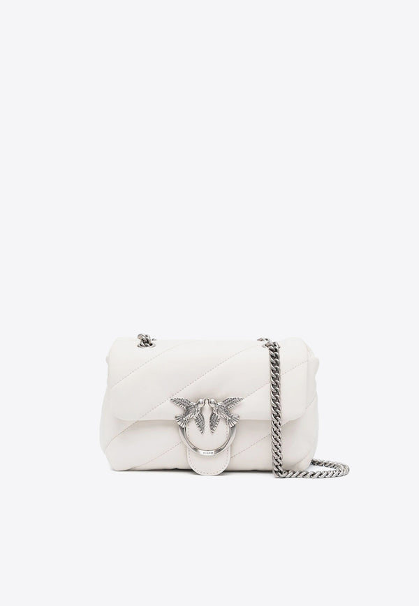 PINKO Mini Love Puff Maxi Quilt Shoulder Bag White 100039A0F2_Z14O