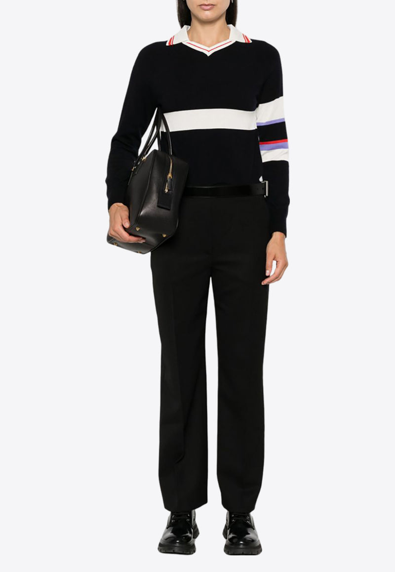 Prada Straight-Leg Belted Pants Black P246IKSOOO155E_F0002