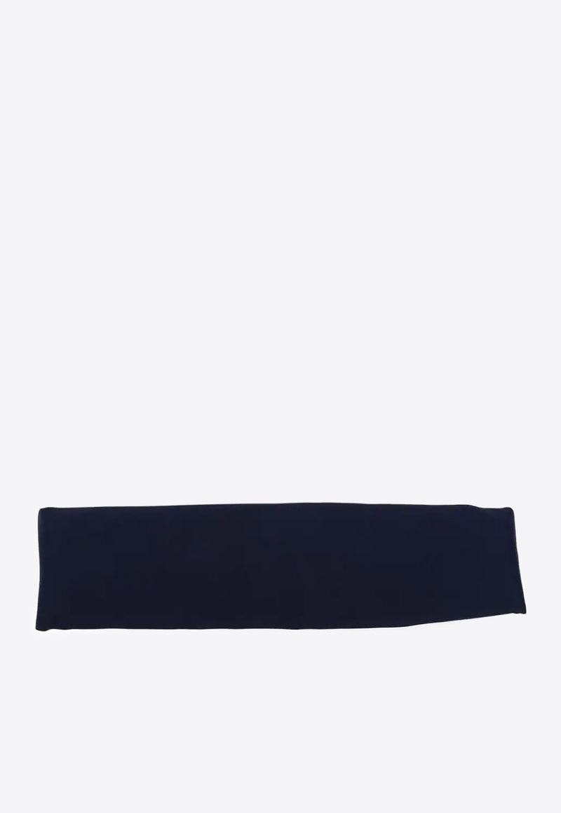 Miu Miu Rubberized Logo Jersey Headband Blue 5IH0832C3D_F022X