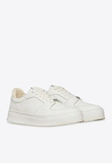 AMI PARIS Arcade Grained Leather Sneakers White USN429CV0002_100