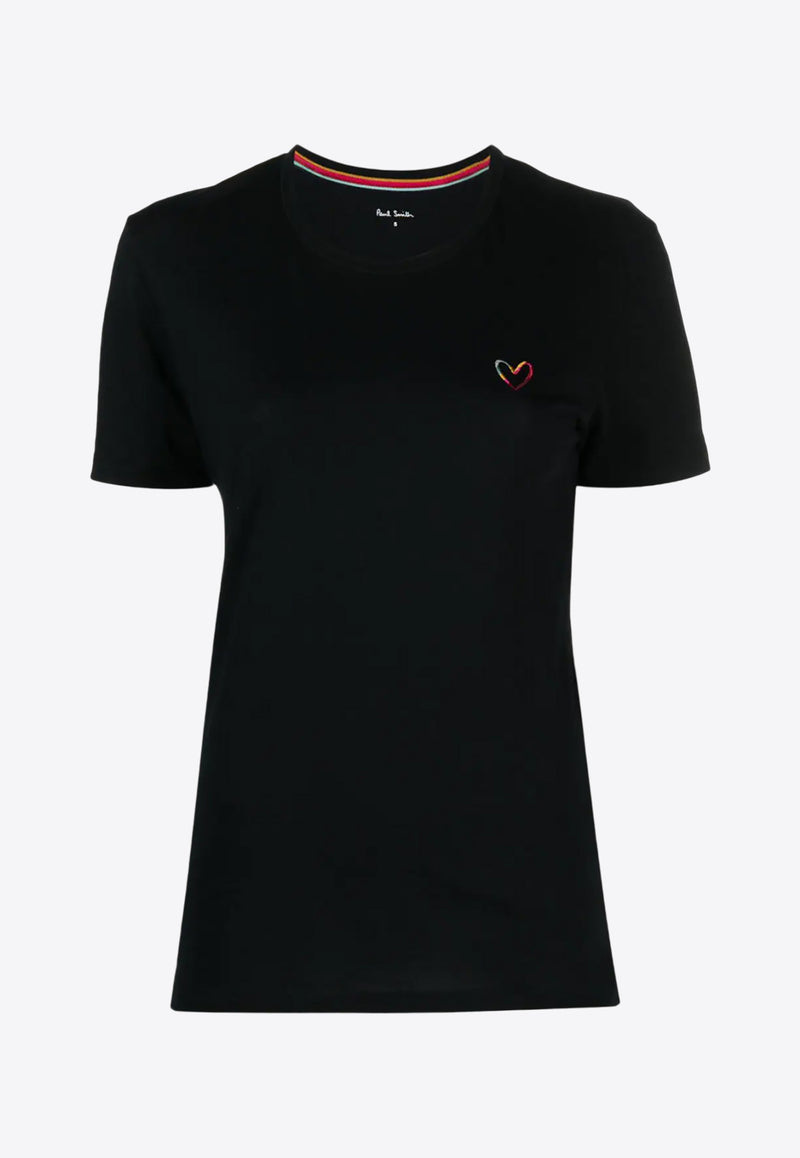 Paul Smith Swirl Heart Embroidered T-shirt Black W1A102JAU926_79