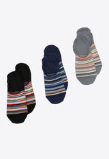 Paul Smith Signature Stripe Ribbed Socks- Set of 3 Multicolor M1ASOCKM599C_1A