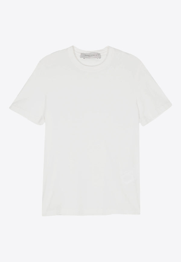 Golden Goose DB Distressed Basic T-shirt White GMP01220P000638_10363