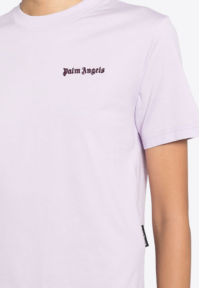 Palm Angels Slim-Fit Logo T-shirt Lilac PWAA044F24JER001_3629