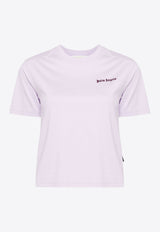 Palm Angels Slim-Fit Logo T-shirt Lilac PWAA044F24JER001_3629