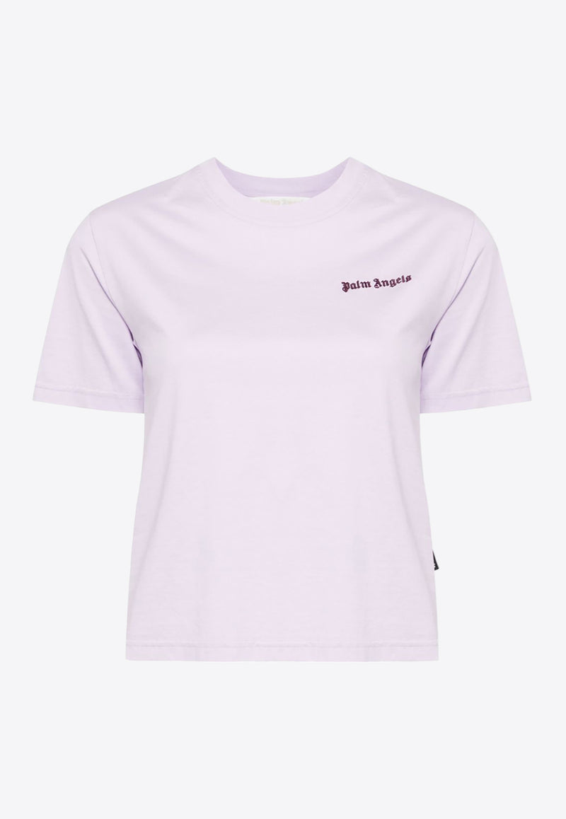 Palm Angels Slim-Fit Logo T-shirt Lilac PWAA044F24JER001_3629