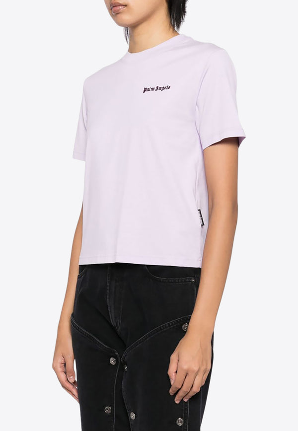 Palm Angels Slim-Fit Logo T-shirt Lilac PWAA044F24JER001_3629