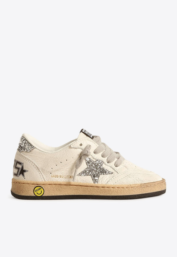 Golden Goose DB Kids Girls Ball Star Leather Low-Top Sneakers White GYF00439F004826_80185