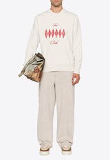 Golden Goose DB Archibald  Embroidered Sweatshirt White GMP01223P001634_11948