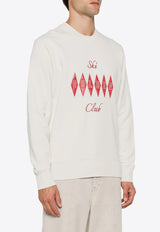 Golden Goose DB Archibald  Embroidered Sweatshirt White GMP01223P001634_11948