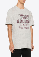 Golden Goose DB Vintage Logo Crewneck T-shirt Gray GMP01220P001643_60276