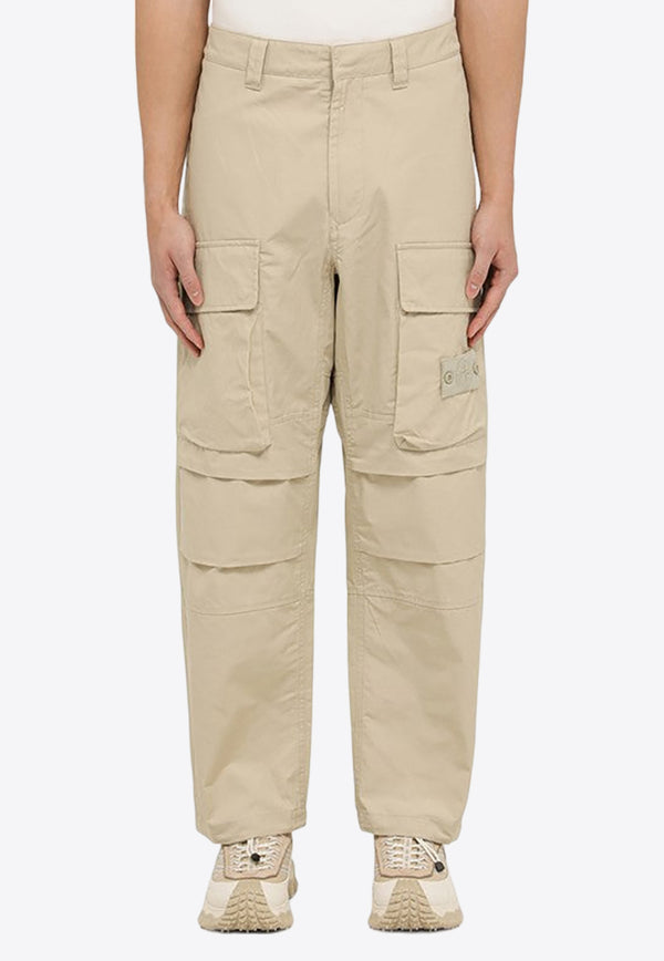 Stone Island Logo Patch Cargo Pants Beige 8015309F1/O_STONE-V0090