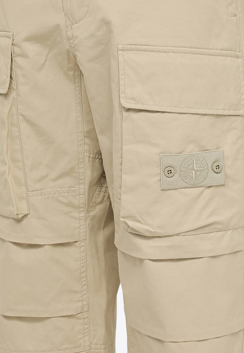 Stone Island Logo Patch Cargo Pants Beige 8015309F1/O_STONE-V0090