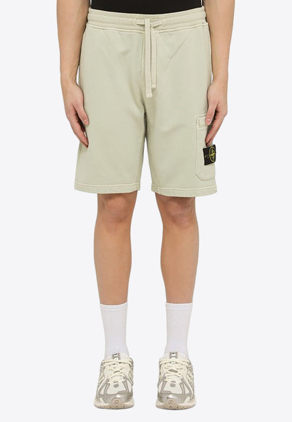 Stone Island Logo Patch Drawstring Bermuda Shorts Beige 801564651/O_STONE-V0051