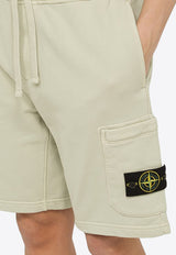 Stone Island Logo Patch Drawstring Bermuda Shorts Beige 801564651/O_STONE-V0051