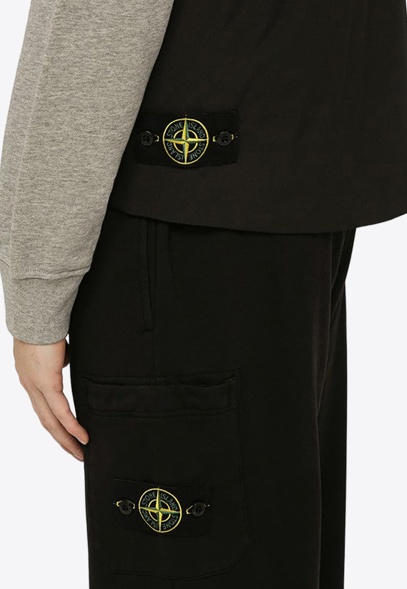 Stone Island Logo Patch Zipped Waistcoat Black 8015G0121/O_STONE-V0029