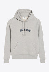 AMI PARIS Logo Print Hooded Sweatshirt Gray USW247730_0951