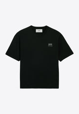 AMI PARIS Logo Print Crewneck T-shirt Black UTS024726_001