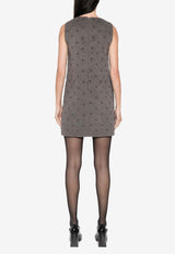 P.A.R.O.S.H Bleak Studded Mini Dress Gray D721961BLEAK24_008