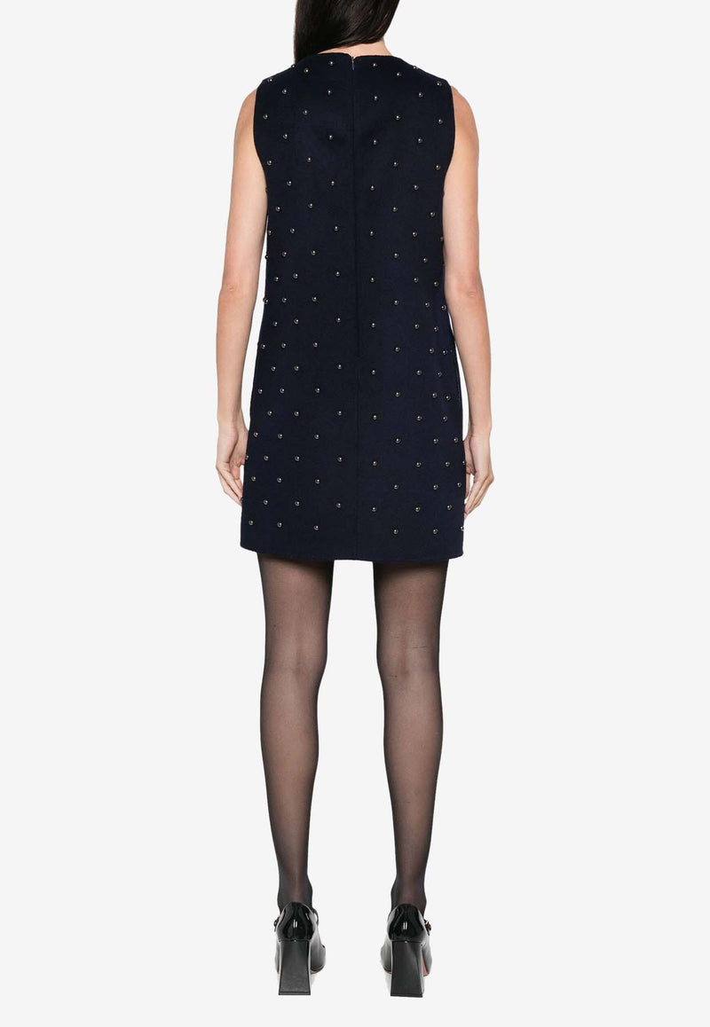 P.A.R.O.S.H Bleak Studded Mini Dress Navy D721961BLEAK24_012