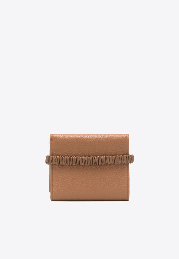 Miu Miu Small Tri-Fold Leather Wallet Caramel 5MH0512CSK_F03WA