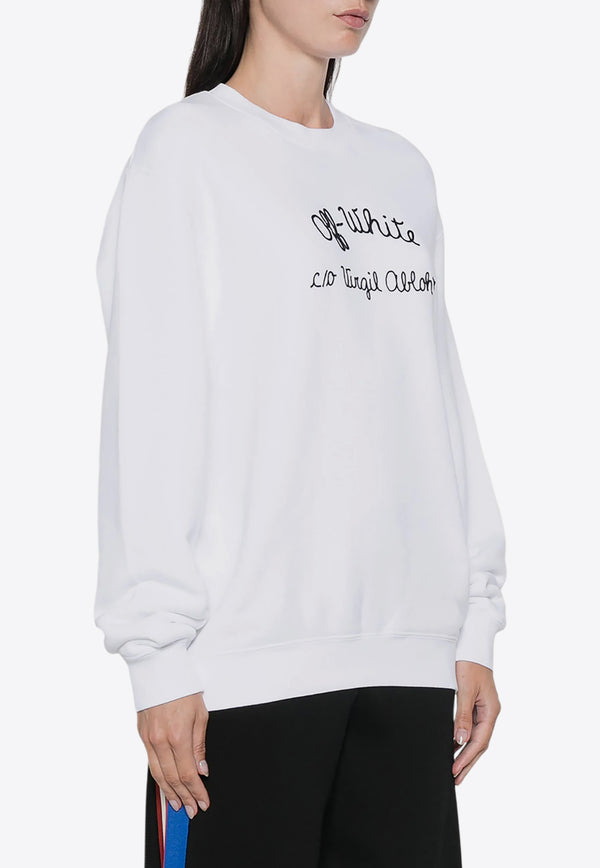 Off-White Typed Logo Crewneck Sweatshirt White OWBA055F24FLE004_0110