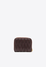 Miu Miu Matelassé Leather Zip Wallet Brown 5MM2682FPP_F0NBL