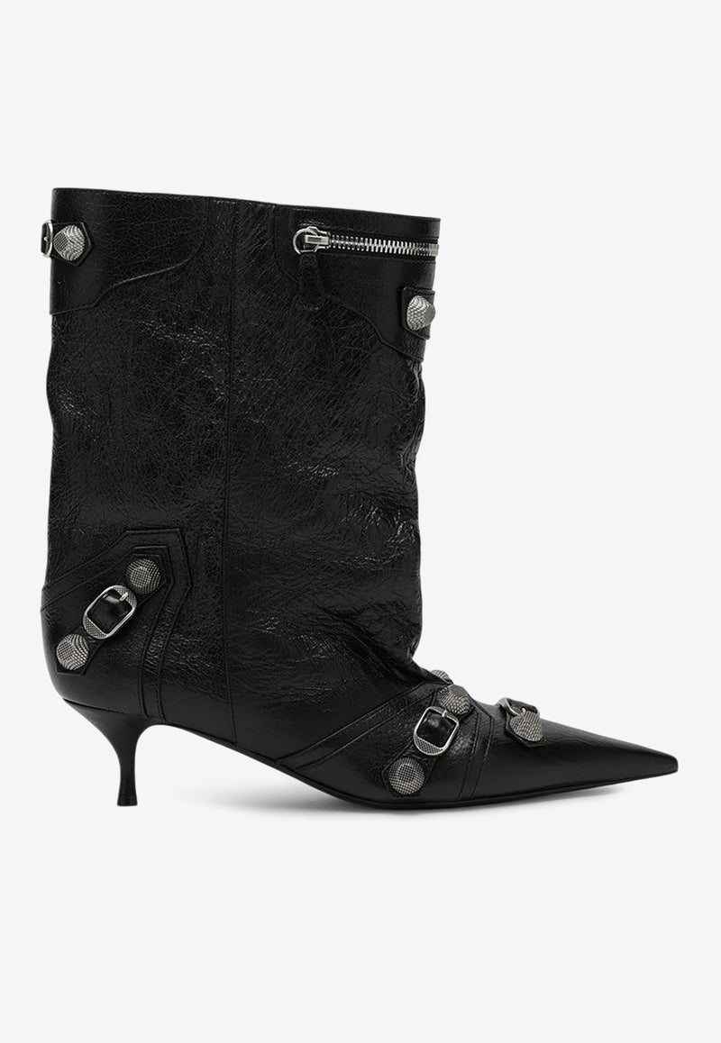 Balenciaga Cagole 50 Mid-Calf Boots in Nappa Leather Black 802082WAD4E/P_BALEN-1081