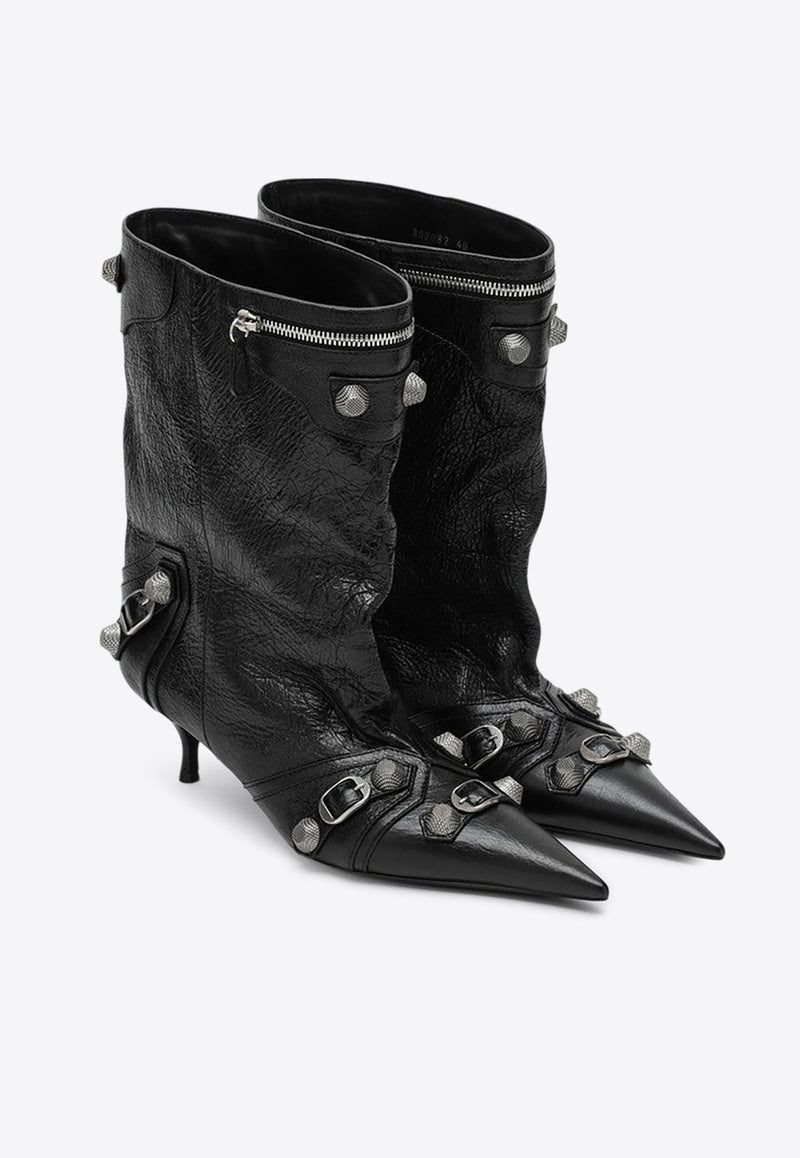 Balenciaga Cagole 50 Mid-Calf Boots in Nappa Leather Black 802082WAD4E/P_BALEN-1081