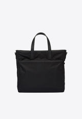 Prada Logo Enamel Tote Bag Black 2VG860VXON2DMH_F0002