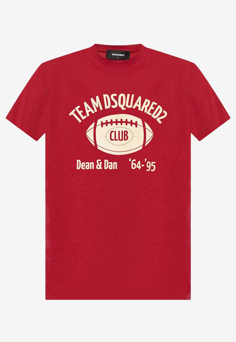 Dsquared2 Logo Print Crewneck T-shirt Red S71GD1503D20035_307W