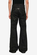 Rick Owens DRKSHDW Bolan Banana Jeans with Zip Detail Black DU02D2363SBW_99