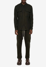 Rick Owens Long-Sleeved Work Shirt Dark Green RU02D6291FL_75