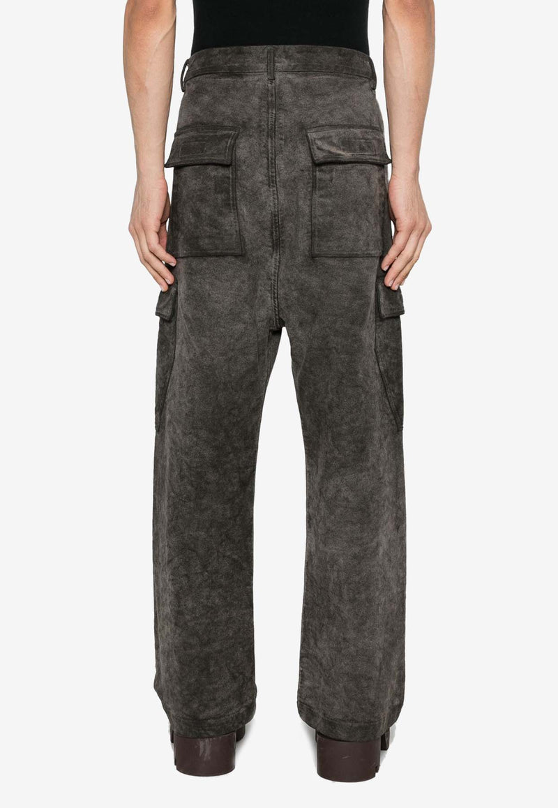 Rick Owens DRKSHDW Distressed Cargo Pants Gray DU02D2354MO_34