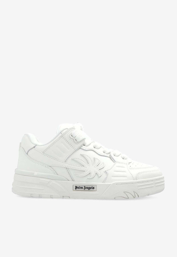 Palm Angels Venice Leather Sneakers  White PWIA065F24LEA001_0101