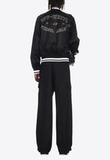 Off-White Logo Embroidered Bomber Jacket Black OMEH05AF24FAB002_1001