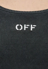 Off-White Off Stamp Rib Tank Top Gray OWAD072F24JER001_0701