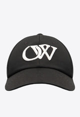 Off-White Drill OW Embroidered  Baseball Cap Black OWLB045C99FAB004_1001